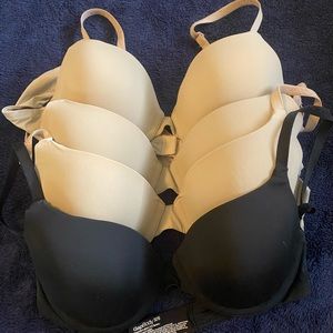 Gap tshirt bras, 32B. 3 beige and 1 black